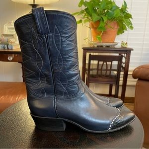 Tony Lama Emilia Teju Lizard Wingtip Western Boots women’s size 7.5A